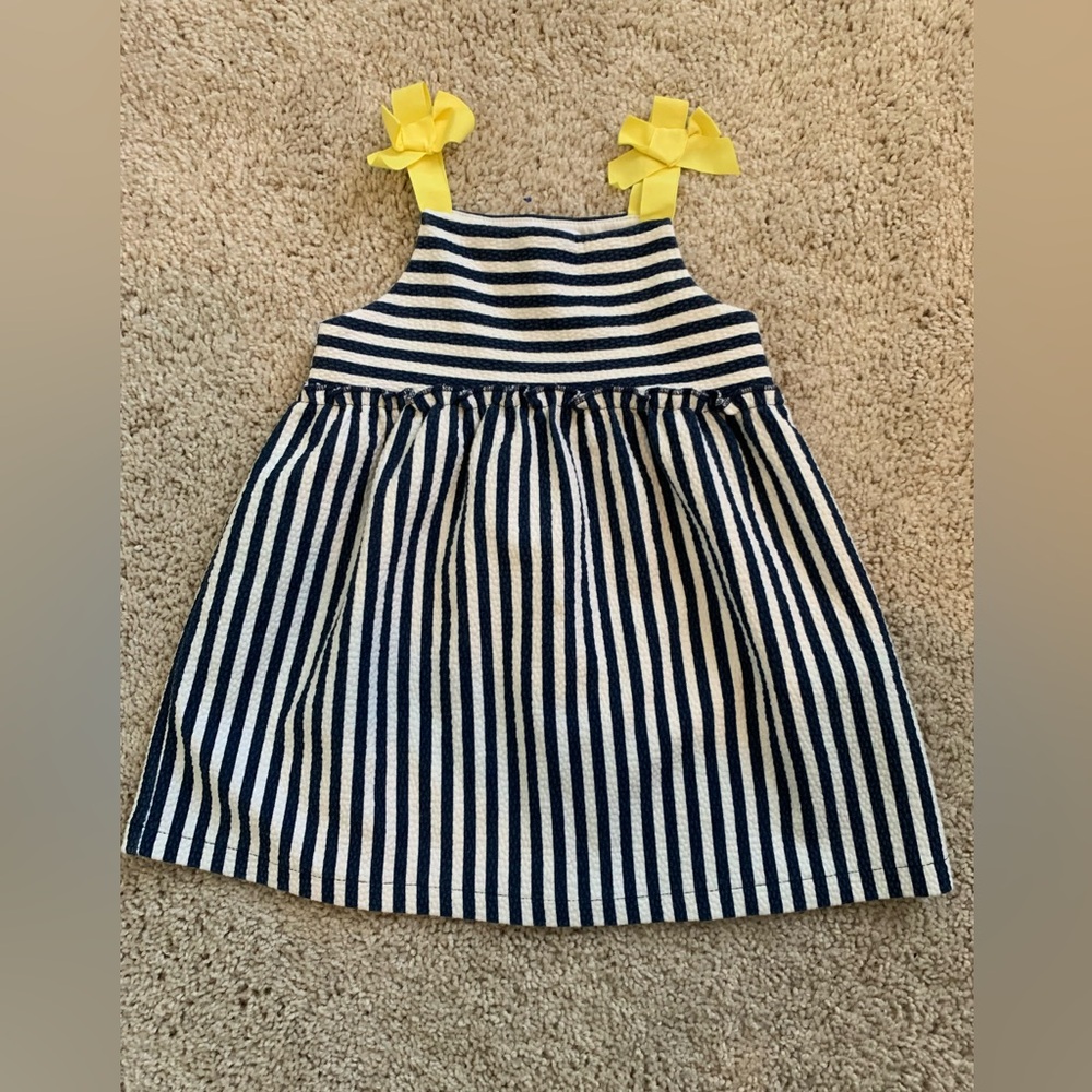 Zara Kids Dress - Navy and Yellow Stripes